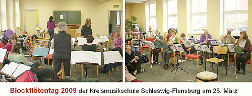 Gro&szlig;er Blockfl&ouml;tentag in Schleswig am 28. M&auml;rz 2009
