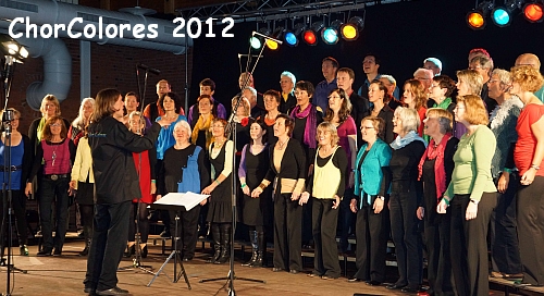 Popchor der Kreismusikschule &ldquo;ChorColores&ldquo; mit Bj&ouml;rn Mummert beim 'Schlei-Hearing' in Schleswig 15.09.2012