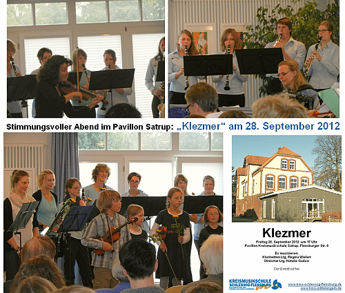 Stimmungsvolles Klezmer-Konzert der Satruper Streicher- und Klarinetten-Klassen am 28.9.2012