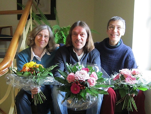 Drei Jubilare an der Kreismusikschule Schleswig-Flensburg: Cornelia Kempf, Bj&ouml;rn Mummert und Susanne Thede (von links)