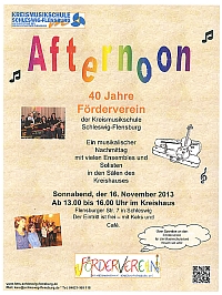 Plakat 'Musikalischer.Nachmittag' 16.11.2013