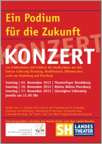 'Ein Podium f&uuml;r die Zukunft&ldquo; Programm 17.11.2013 Schleswig