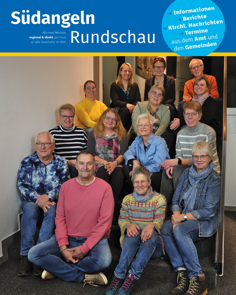 Obere Reihe v.li.: Birte Ehlers (Amtsverwaltung), Svenja Linscheid (Amtsdirektorin), J&uuml;rgen Steffensen (Amtsvorsteher) 
2. Reihe v.li.: Levke Westphal (VHS S&uuml;dangeln), Marion M&ouml;ller (Amtsverwaltung), Susan Engel (Gem. Havetoft) 
3. Reihe v.li.: Sabine von der Heide (Gem. Uelsby), Sonja Oehlert (Gem. Neuberend), Petra Thomsen (Agentur PTH Mediengestaltung), Frauke Frank (Gem. S&uuml;derfahrenstedt) 
untere Reihe v.li.: Hans-Werner Staritz (Gem. Stolk und &raquo;&uuml;berregional&laquo;), Frank Herch (Gem. B&ouml;klund), Maren Hansen (Gem. Tolk), Bettina Andresen (Gem. Taarstedt) 
Nicht auf dem Foto: Katja Kehrer (Gem. Struxdorf), Alexander Schmidt (Gem. Twedt), Marko Wolter (Gem. Schaalby) 
Foto: Andre Petrow &middot; www.eineguteseite.de
Rechte: PTH Mediengestaltung