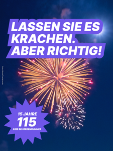 15 Jahre Jubil&auml;um Beh&ouml;rdennummer 115